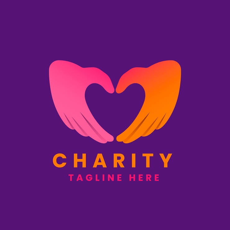 Vecteur gratuit création de logo coeur main