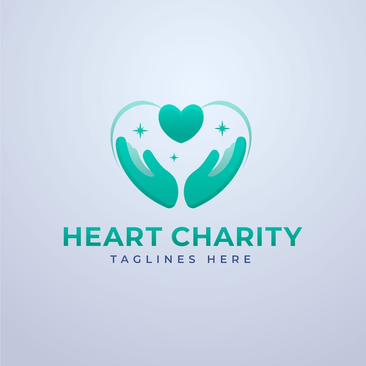 Vecteur gratuit création de logo coeur main