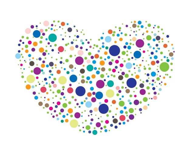 Création de Logo coeur Saint Valentin, Illustration vectorielle.