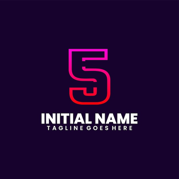 création de logo coloré de nom initial