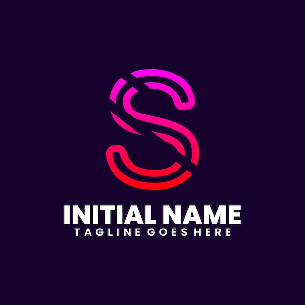 Vecteur gratuit création de logo coloré de nom initial