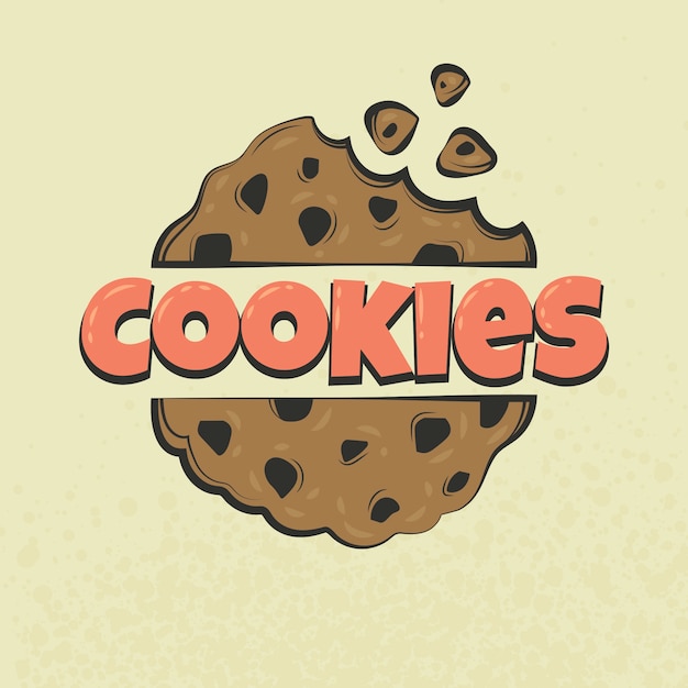 Vecteur gratuit création de logo de cookies dessinés à la main