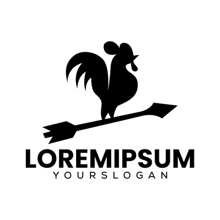 Vecteur gratuit création de logo coq