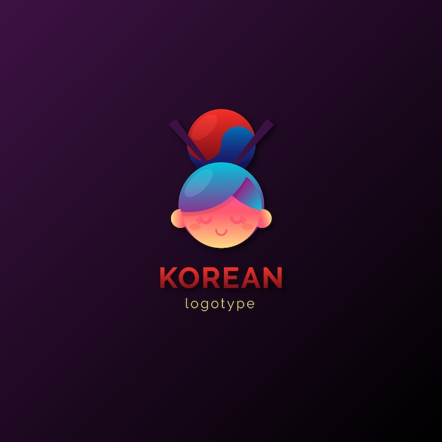 Création de logo coréen dégradé