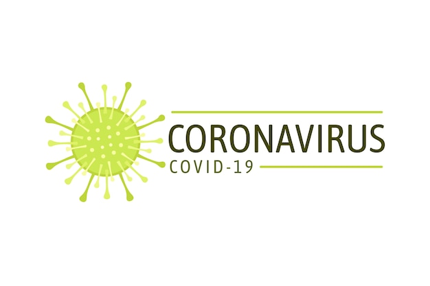 Vecteur gratuit création de logo de coronavirus pour le modèle