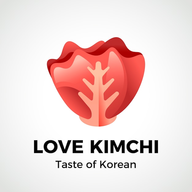 Création de logo de cuisine coréenne dégradé