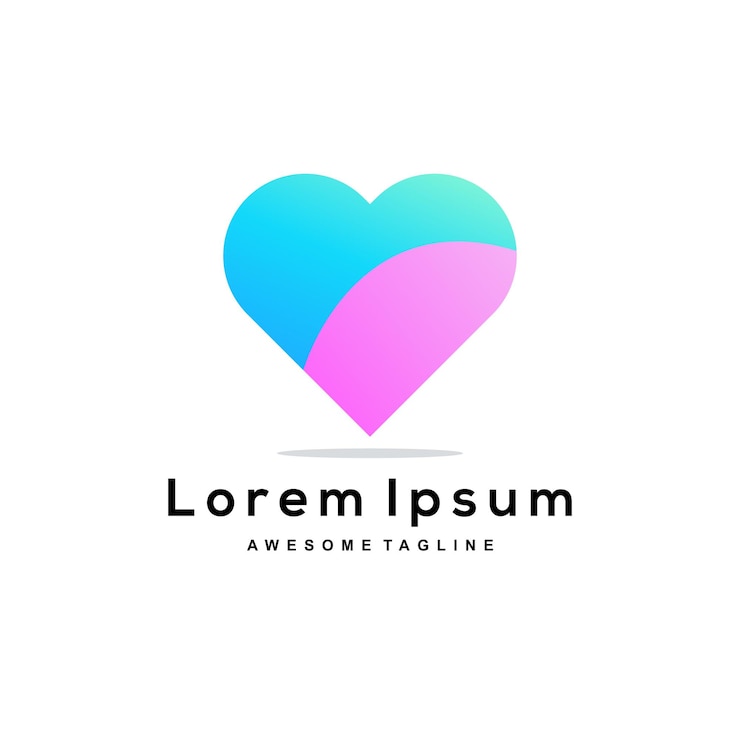 Vecteur gratuit création de logo dégradé amour coloré