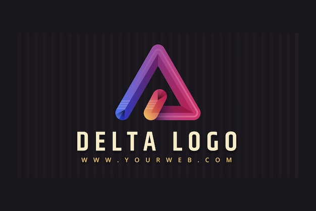 Vecteur gratuit création de logo delta dégradé