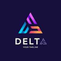 Vecteur gratuit création de logo delta dégradé