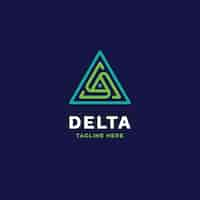 Vecteur gratuit création de logo delta design plat