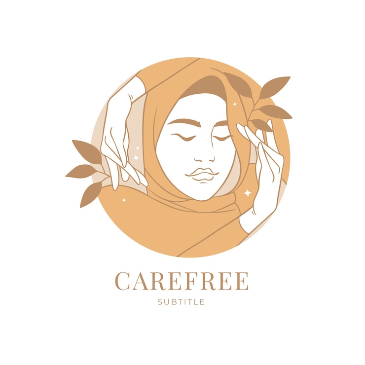 Vecteur gratuit création de logo écharpe dessiné à la main