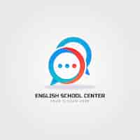 Vecteur gratuit création de logo d'école anglaise dégradé