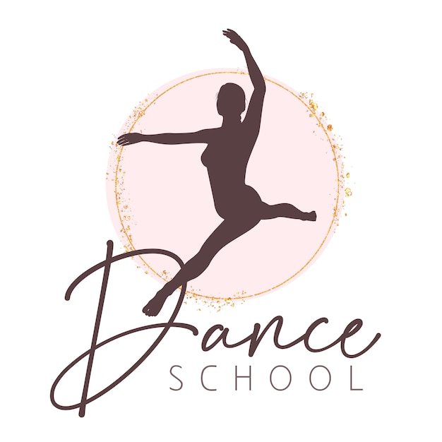 Vecteur gratuit création de logo d'école de danse