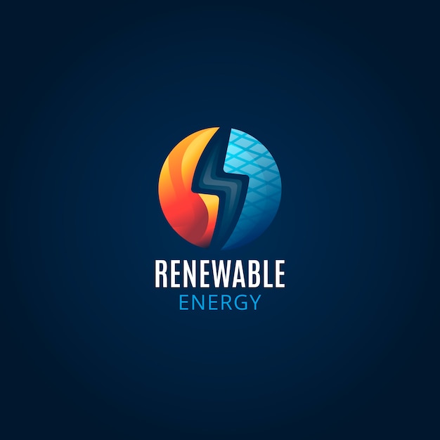 Vecteur gratuit création de logo d'énergie renouvelable