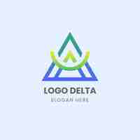 Vecteur gratuit création de logo d'entreprise delta