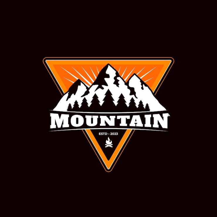 Vecteur gratuit création de logo everest dessiné à la main