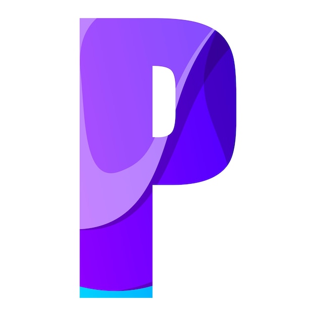 Vecteur gratuit création de logo icône dégradé lettre p