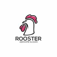 Vecteur gratuit création de logo illustration mascotte coq