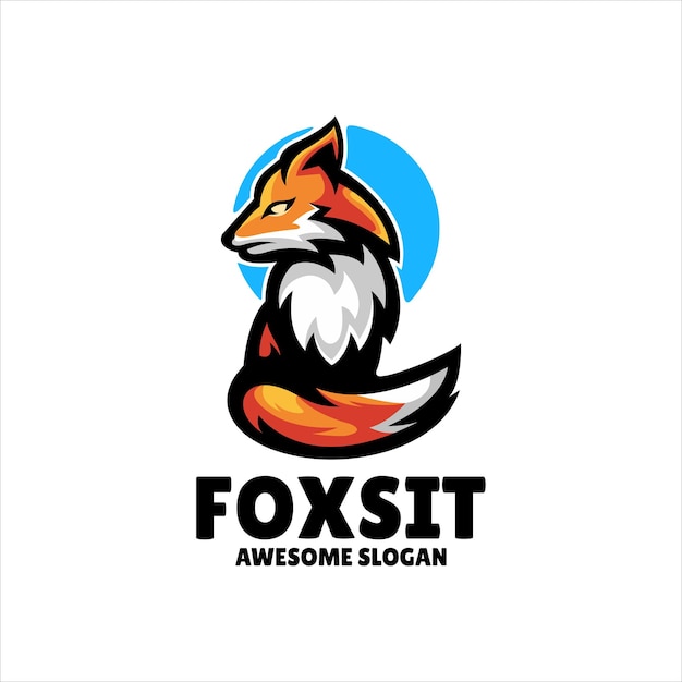 Vecteur gratuit création de logo illustration mascotte renard