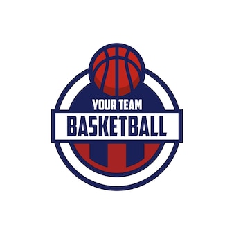 Création de logo d'insigne de club de basket-ball