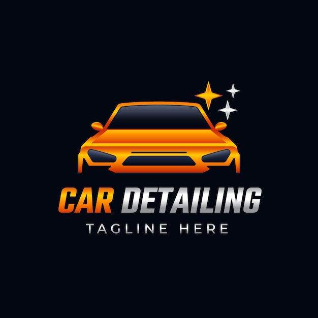 Vecteur gratuit création de logo de lavage de voiture dégradé