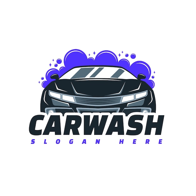 Création De Logo De Lavage De Voiture Dessiné à La Main