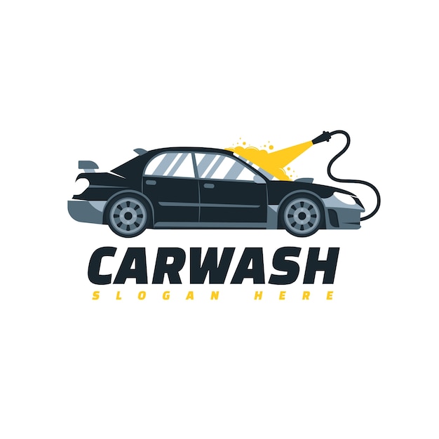 Création De Logo De Lavage De Voiture Dessiné à La Main