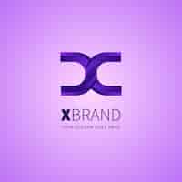 Vecteur gratuit création de logo lettre x dessiné à la main