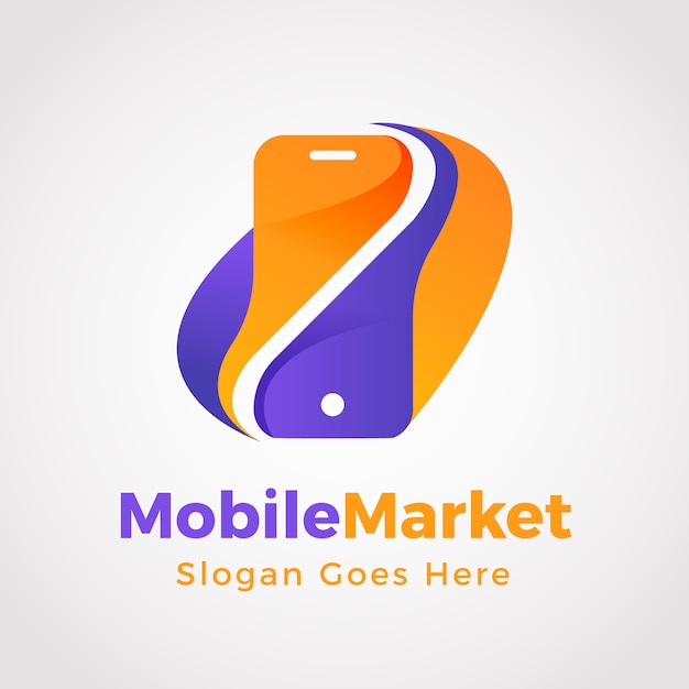 Création De Logo De Magasin Mobile Dégradé