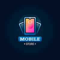 Vecteur gratuit création de logo de magasin mobile dégradé