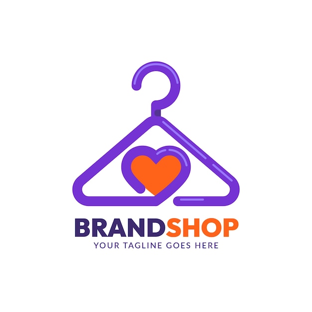 Vecteur gratuit création de logo de magasin de vêtements design plat