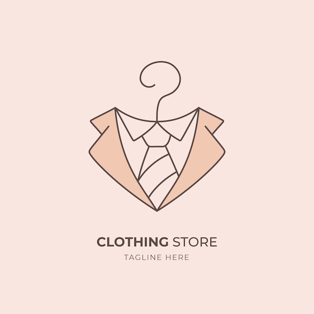 Création de logo de magasin de vêtements dessinés à la main
