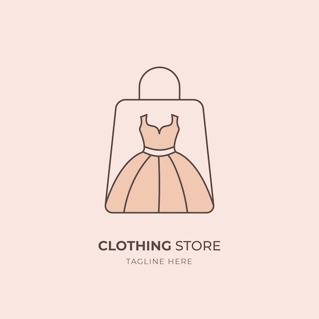 Création de logo de magasin de vêtements dessinés à la main