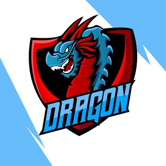 Création de logo de mascotte dragon esport