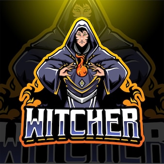 Création de logo de mascotte esport witcher