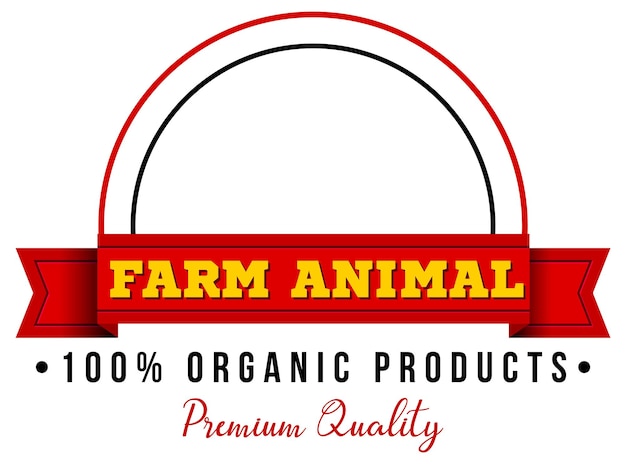 Vecteur gratuit création de logo avec mots animal de ferme