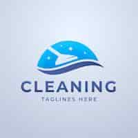 Vecteur gratuit création de logo de nettoyage de tapis dégradé