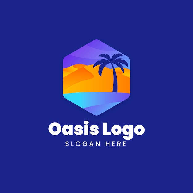 Création de logo oasis dégradé