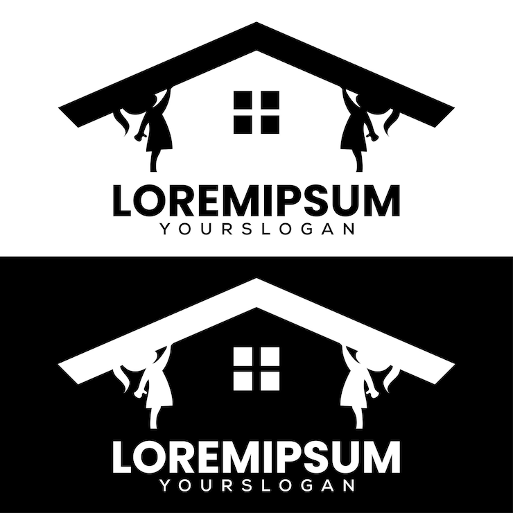 Vecteur gratuit création de logo pour les enfants à la maison