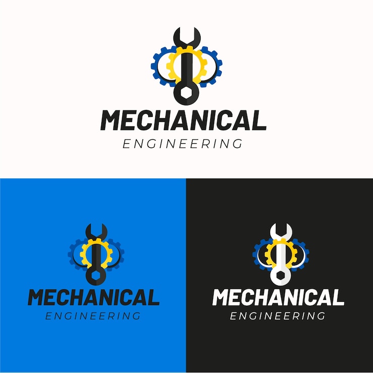 Vecteur gratuit création de logo de réparation mécanique