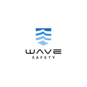 Création de logo de sécurité wave ocean shield