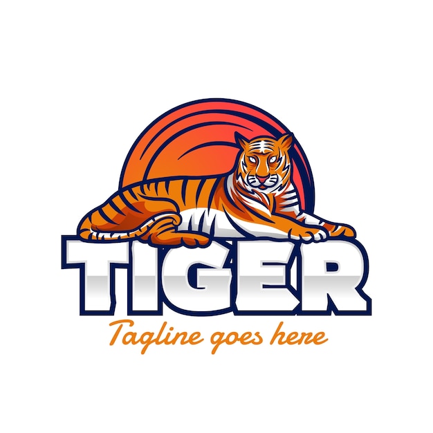 Création de logo de tigre dégradé