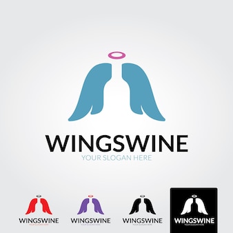 La création de logo de vin avec le modèle de signe de coeur raisin illustration vectorielle de l'icône