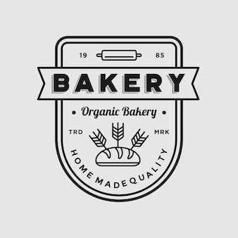 Création de logo vintage de boulangerie