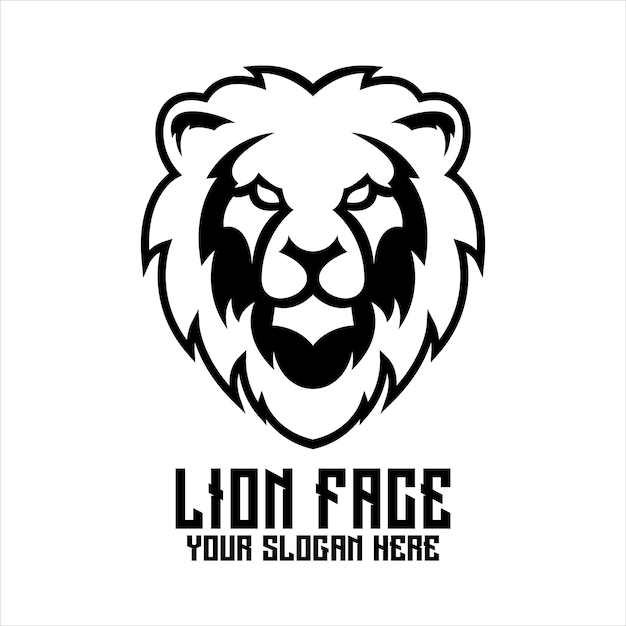 Vecteur gratuit création de logo de visage de lion