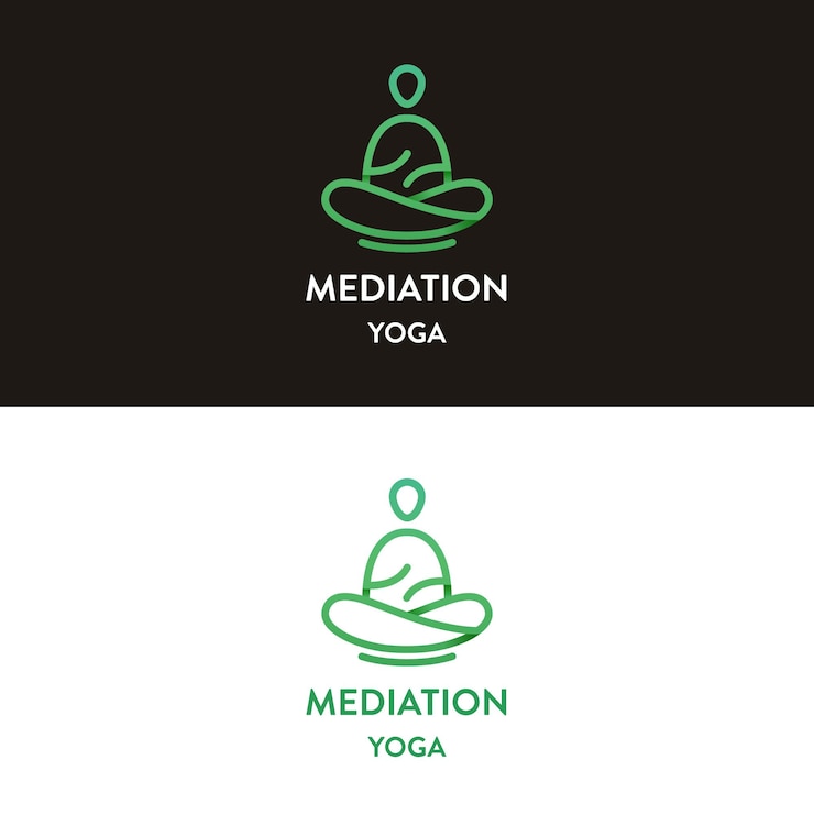 Vecteur gratuit création de logo de yoga méditation