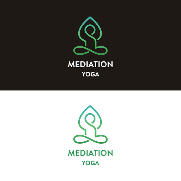 Vecteur gratuit création de logo de yoga méditation