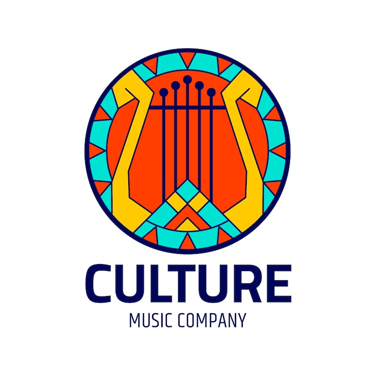 Vecteur gratuit création de modèle de logo culturel