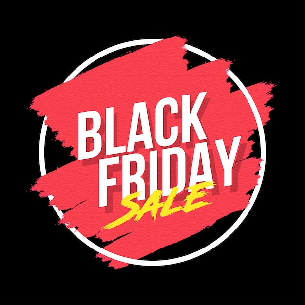 Vecteur gratuit creative black friday bannière avec splash