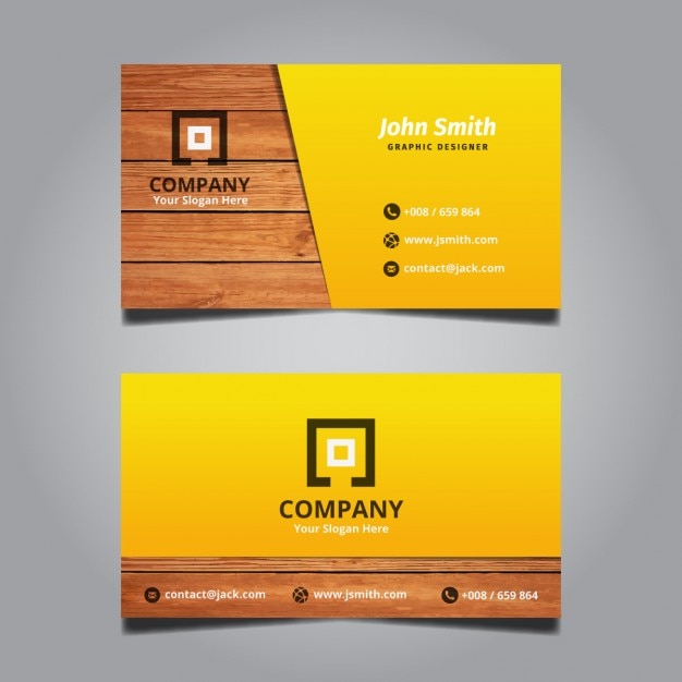 Vecteur gratuit creative moderne carte de visite en bois